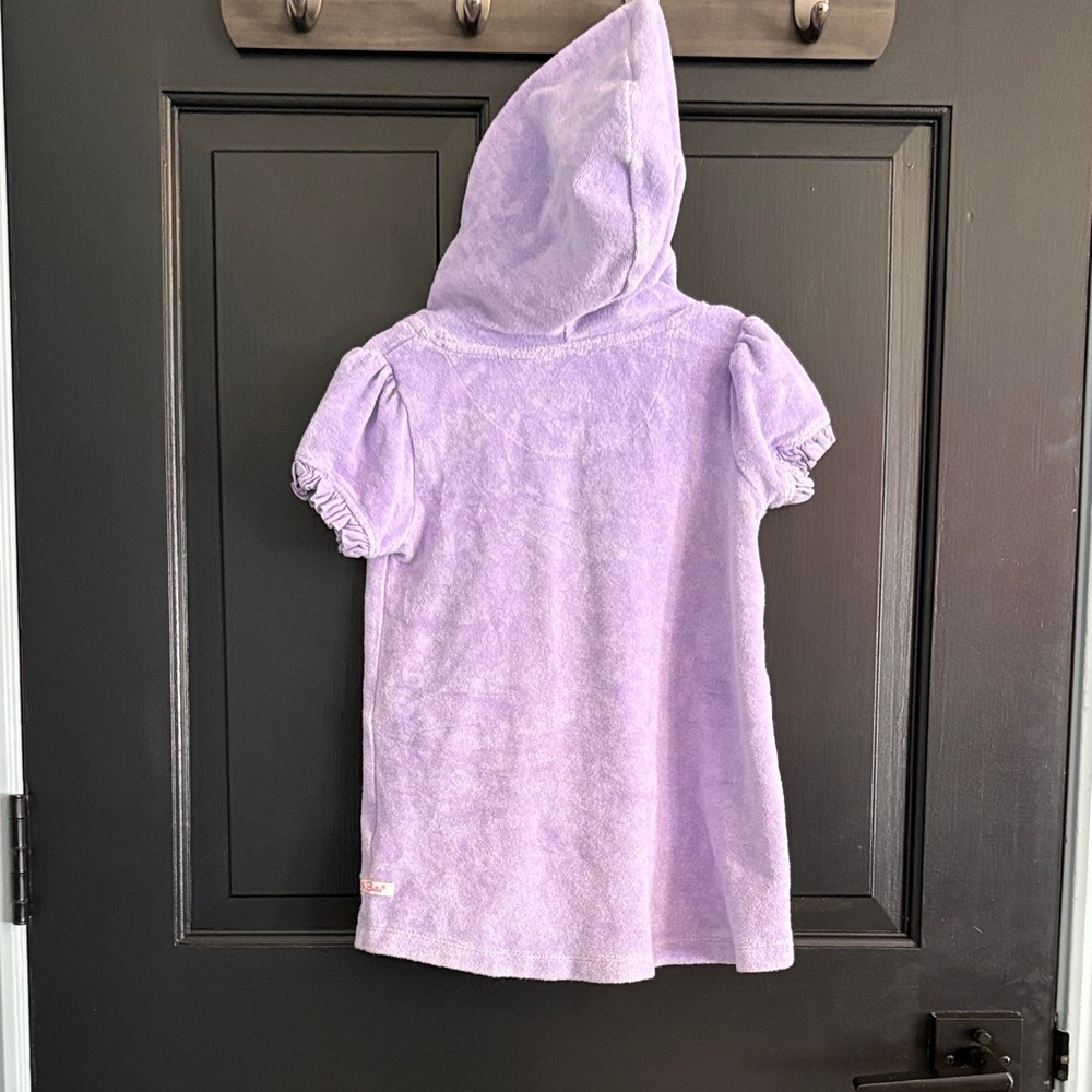 Ruffle Butts Lavender Hooded swim coverup for Kids - Picture 3 of 3